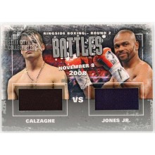 Joe Calzaghe Roy Jones Jr 2011 ITG Ringside Boxing Battles Silver Trunks Card #B-02