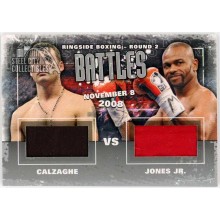 Joe Calzaghe Roy Jones Jr 2011 ITG Ringside Boxing Battles Silver Trunks Card #B-02 (B)