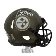 Cam Heyward Autographed Pittsburgh Steelers Salute To Service Mini Football Helmet - BAS