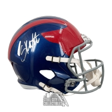 Cam Skattebo Autographed New York Giants 2024 ALT Replica Full Size Football Helmet - BAS