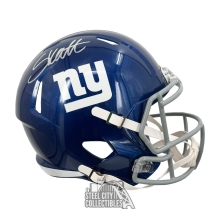 Cam Skattebo Autographed New York Giants Speed Replica Full Size Football Helmet - BAS