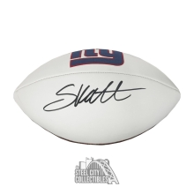 Cam Skattebo Autographed New York Giants White Logo Football - BAS
