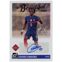 Eduardo Camavinga 2021-22 Panini Donruss The Beautiful Game Autograph Card #BG-ECM
