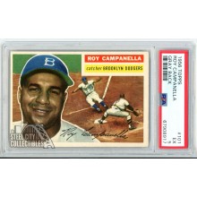Roy Campanella 1956 Topps Card #101 Gray Back PSA 5 EX (917)