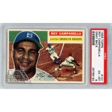 Roy Campanella 1956 Topps Card #101 Gray Back PSA 6 EX-MT