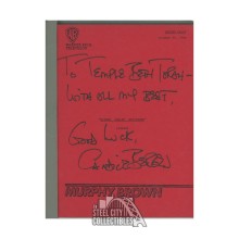Candice Bergen Autographed Murphy Brown "Signed, Sealed, Delivered" Season 1 Script - BAS LOA