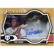 Rod Carew 2021 Topps Five Star Pentamerous Penmanship Autograph Card #PP-RC 1/5