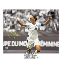 Carli Lloyd Autographed USA 16x20 Soccer Photo - BAS (Gray Background)