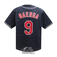 Carlos Baegra Autographed Cleveland Custom Navy Baseball Jersey - BAS