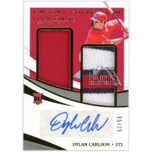 Dylan Carlson 2021 Panini Immaculate Dugout Collection Rookie Patch Autograph Card #DC-DC 5/25