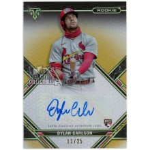 Dylan Carlson 2021 Topps Triple Threads Gold Rookie Autograph Card #RAC-DC 12/25
