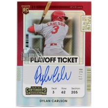 Dylan Carlson 2021 Panini Contenders Playoff Ticket Rookie Autograph Card #147 7/18