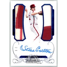Steve Carlton 2016 Panini Flawless Greats Sapphire Dual Patch Auto Card 2/5