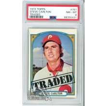 Steve Carlton 1972 Topps Traded Card #751 PSA 8 NM-MT