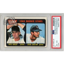 Steve Carlton & Fritz Ackley 1965 Topps Rookie Stars Card #477 PSA 6 EX-MT