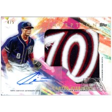 Carter Kieboom 2020 Topps Inception Autograph Jumbo Hat Patch Card #IAH-CK 4/5