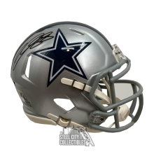 CeeDee Lamb Autographed Dallas Cowboys Speed Mini Football Helmet - Fanatics