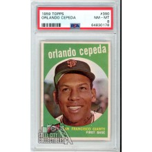 Orlando Cepeda 1959 Topps Card #390 PSA 8 NM-MT
