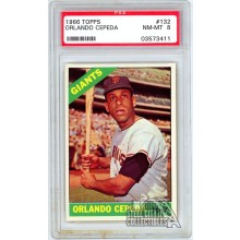 Orlando Cepeda 1966 Topps Card #132 PSA 8 NM-MT (411)