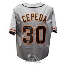 Orlando Cepeda Autographed San Francisco Custom Gray Baseball Jersey - BAS