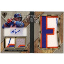 Yoenis Cespedes 2017 Topps Triple Threads Booklet Letter & Patch Autograph 2/2