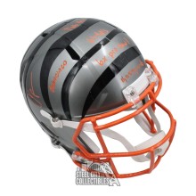 Chad Johnson Autographed Cincinnati Flash 5 Stats Full Size Football Helmet  - BAS