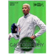 Miles Chamley-Watson 2024 Skybox Metal Universe Champions Green PMG Card 01/10
