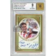 Michael Chang 2020 Topps Transcendent Tennis HOF Autograph Card #TCA-MC 1/25 BGS 9