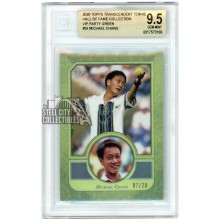 Michael Chang 2020 Topps Transcendent Tennis VIP Green Card #34 /20 BGS 9.5