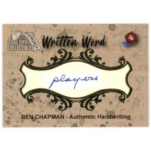 Ben Chapman 2020 Historic Autographs Written Word Authentic Handwriting Card