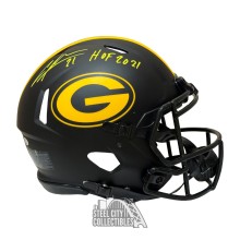 Charles Woodson Autographed Packers Eclipse Authentic Full-Size Football Helmet W/ HOF 21- JSA COA