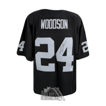 Charles Woodson Autographed Oakland Raiders Mitchell & Ness Black Football Jersey - Fanatics