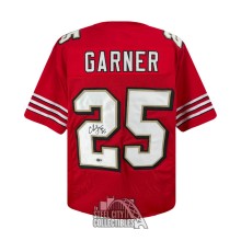 Charlie Garner Autographed San Francisco Custom Red Football Jersey - BAS