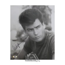 Charlie Sheen Autographed 11x14 Vertical Photo - PSA