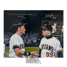 Charlie Sheen Corbin Bernsen Autographed Cleveland Indians Major League 16x20 Photo - BAS  (Silver Ink)