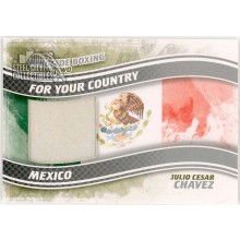 Julio Cesar Chavez 2011 ITG Ringside Boxing For Your Country Silver Trunks Card #FYC-15 (White)