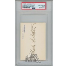 Chester A. Arthur Autographed White House Card- PSA/DNA 84960317