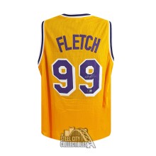 Chevy Chase Autographed Los Angeles Fletch Custom Yellow Basketball Jersey - BAS