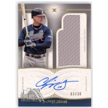 Chipper Jones 2021 Topps Definitive Collection Patch Auto #DARC-CJ 03/30