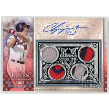 Chipper Jones 2021 Topps Sterling Seasons Red Relic Autograph #SSAR-CJ 2/5