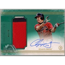 Chipper Jones 2017 Topps Definitive Collection Green Patch Autograph Card 01/10