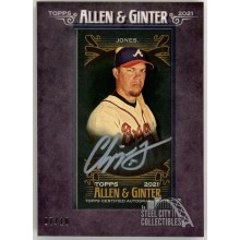 Chipper Jones 2021 Topps Allen & Ginter Star Autograph Card #FMA-CJO 07/10