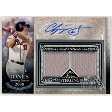 Chipper Jones 2021 Topps Sterling Seasons Dual Patch Auto Card #SSAR-CJ 08/15