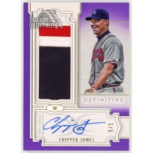 Chipper Jones 2020 Topps Definitive Purple Patch Autograph Card #DARC-CJ 1/5