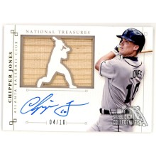 Chipper Jones 2014 Panini National Treasures Relic Autograph Card #8 04/10