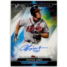 Chipper Jones 2020 Topps Finest Moments Autograph Card #MOMA-CJ