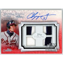 Chipper Jones 2020 Topps Sterling Seasons Red Quad Patch Autograph Card 1/5
