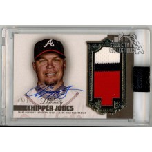 Chipper Jones 2019 Topps Dynasty Dynastic Data Patch Auto Card #DAP-CJ6 06/10