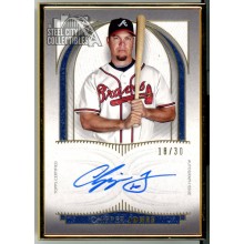 Chipper Jones 2021 Topps Definitive Framed Autograph Card #DCFA-CJ 18/30