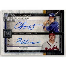 Chipper Jones & Tom Glavine 2020 Topps Museum Dual Autograph Card #DA-JM 06/15